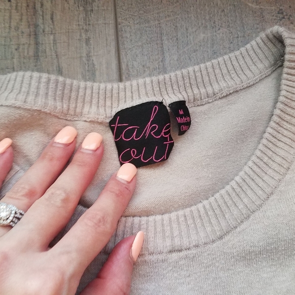 Brown striped button detail sweater dress tunic - Picture 3 of 8